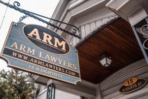 ARM Lawyers sign at the Monroe County law office.