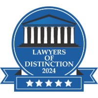 Image: Lawyers of Distinction 2024 badge